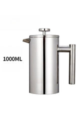 Huitich double wall stainless steel french press coffee maker with 1000ml capacity